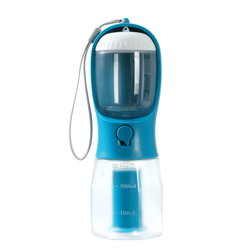Dog Water Cup Drinking Food Garbage Bag Three-in-one Portable Small Multi-functional Pet Cups Pets Supplies - One Red Hill